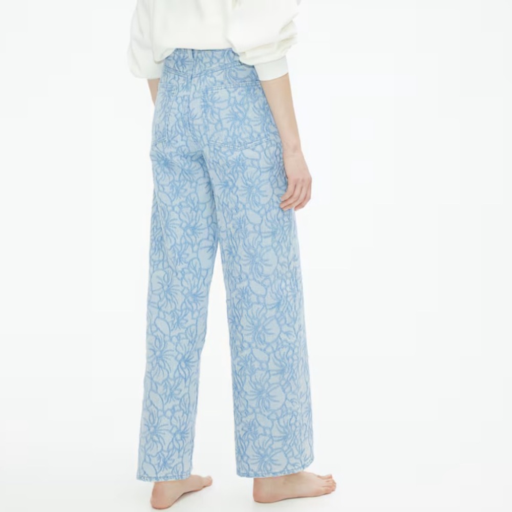 H&M Floral Embroidered Straight Jeans - New With Tags - Picture 11 of 11